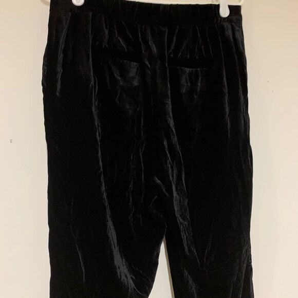 Banana Republic HIGH Rise Velvet Black pants NEW - Picture 4 of 4